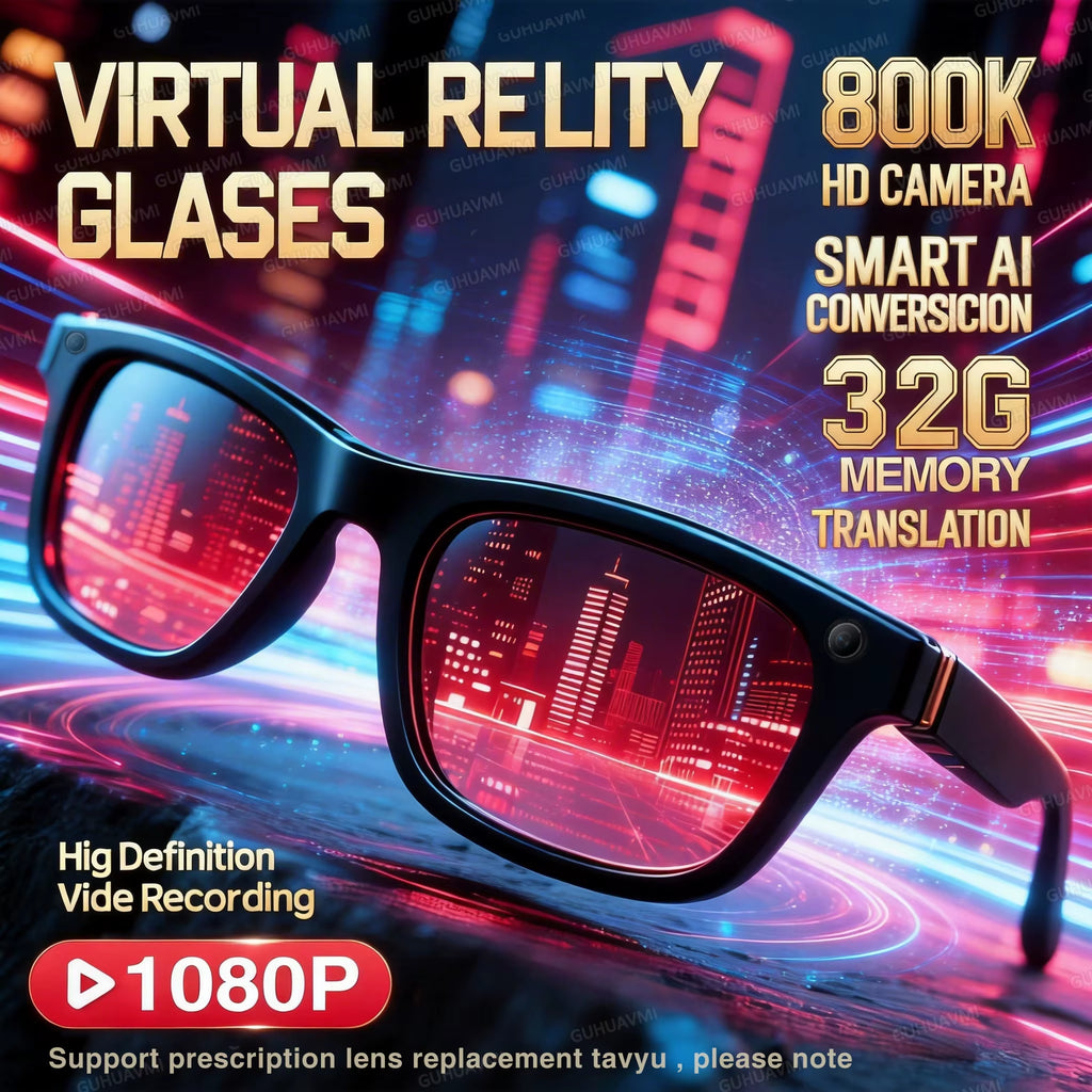 2026 New Smart AI Glasses 1080P HD Video Record Camera Chatgpt Bluetooth Call 32GB ROM Language Translation Music Sunglasses Men