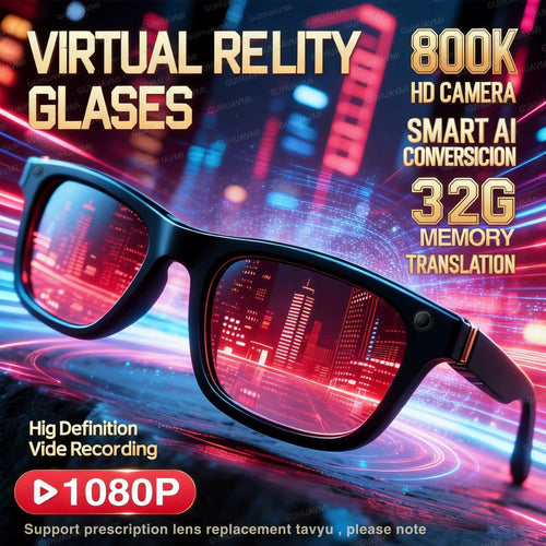 2026 New Smart AI Glasses 1080P HD Video Record Camera Chatgpt Bluetooth Call 32GB ROM Language Translation Music Sunglasses Men