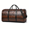 Large Capacity Retro Crocodile-Textured Travel Duffel Bag - Durable Unisex Vacation Luggage, Versatile Gift for Men & Women