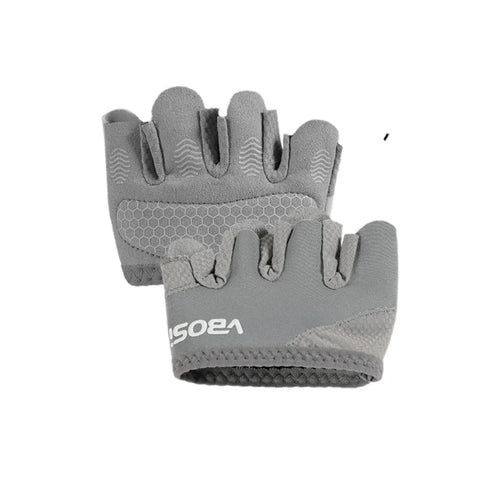 1Pair Anti-Slip Gym Half Finger Gloves Breathable Four Finger Weight Lifting Grips Anti-Callus Lightweight